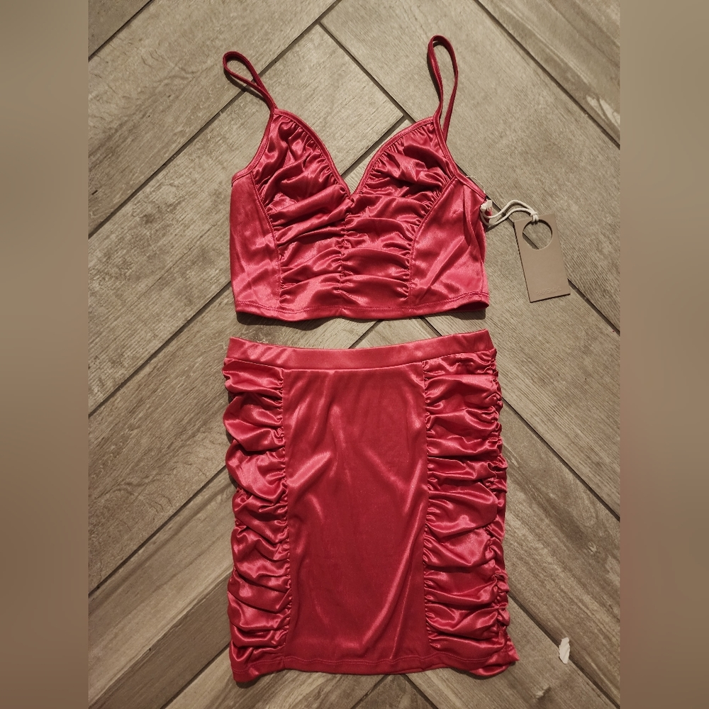 Pink skirt set